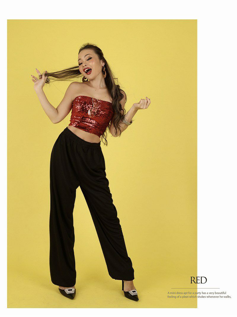 スパンコール　ベア セール】 ◇スパンコールニットベアトップ （ニット・セーター