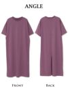 スリット入りビッグシルエットTシャツワンピース