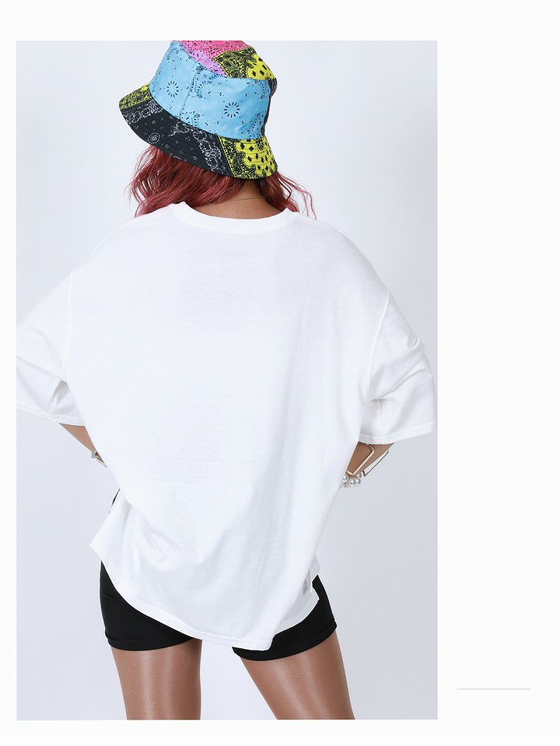 転写プリント5分袖クルーネックTシャツ【bombshell/ボムシェル】