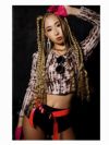 レオパード柄ギャザー入りフロントファスナーzipスキッパー【ダンス衣装通販bombshell/ボムシェル】