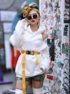 肩出し！ゆるだぼオーバーサイズネオンピンクスウェットフーディ【ダンス衣装通販bombshell/ボムシェル】