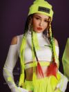 ネオンカラーコーンロウヘアエクステ付きニット帽子【ダンス衣装通販bombshell/ボムシェル】