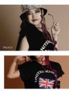 半袖ロングプリントTシャツ
