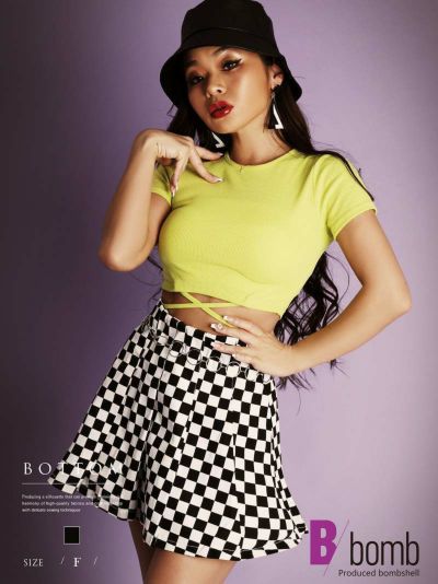 【メール便対応】インナーパンツ付チェックプリーツミニスカート【ダンス衣装通販bombshell/ボムシェル】(フリーサイズ)(チェック柄)