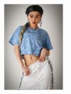 ゼブラ柄ショート丈半袖Tシャツ