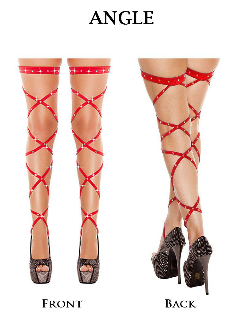 SEXYビジュー編み上げボディストッキング