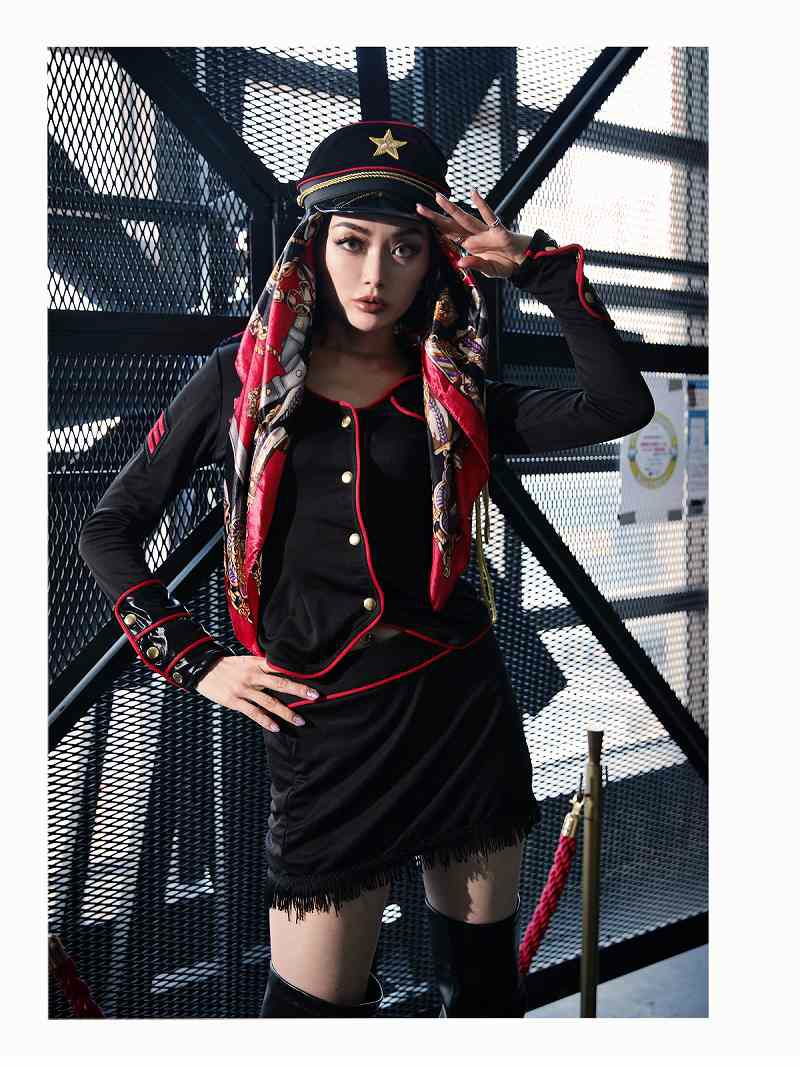 セクシー軍曹制服コスプレ衣装セットアップ