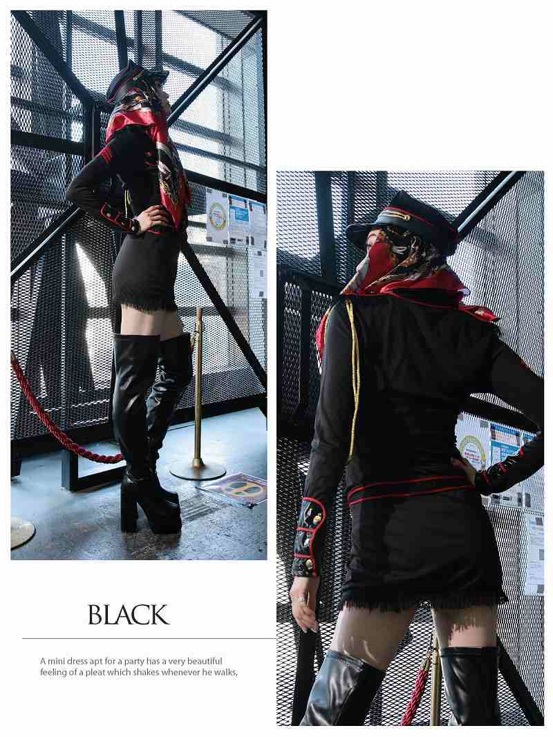 セクシー軍曹制服コスプレ衣装セットアップ