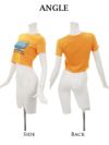 半袖ミニ丈ロゴプリントTシャツ