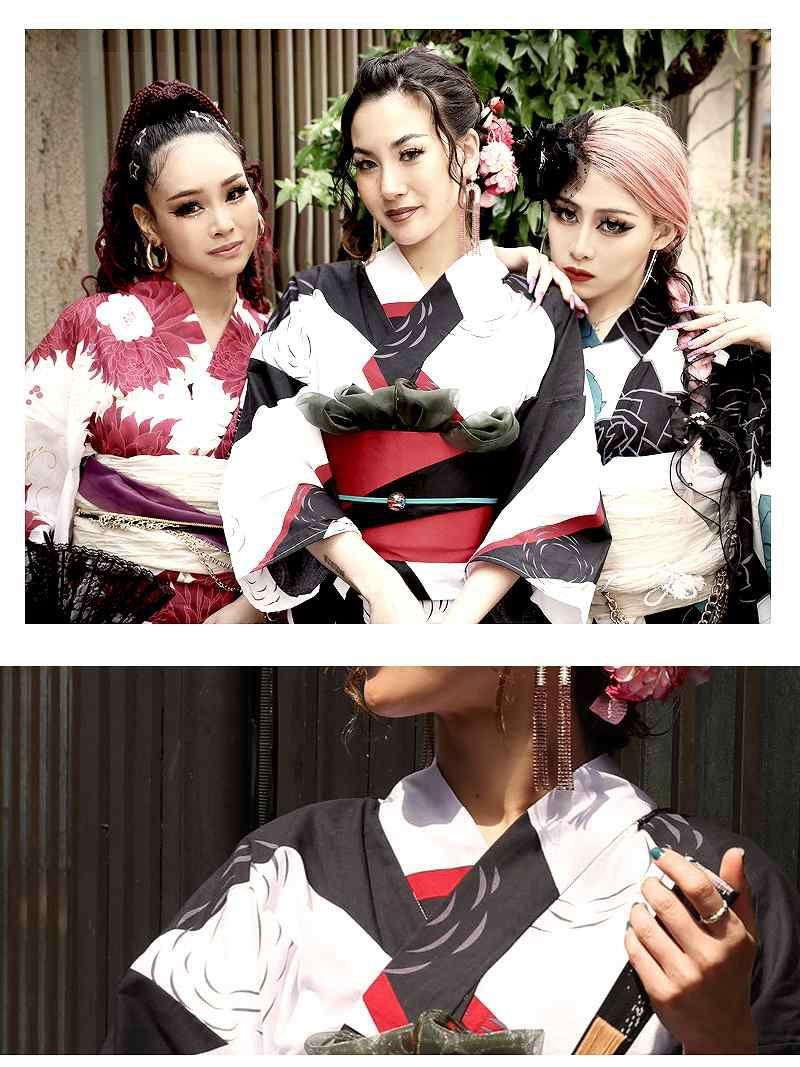 【5/27までの出品】ラスト1点‼️蓮葉風アート柄 モノトーン浴衣セット GRL モノトーン ひまわり 浴衣セット｜Yahoo!フリマ（旧PayPay