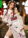 紫陽花柄ゆかた＆映えカラー帯セット