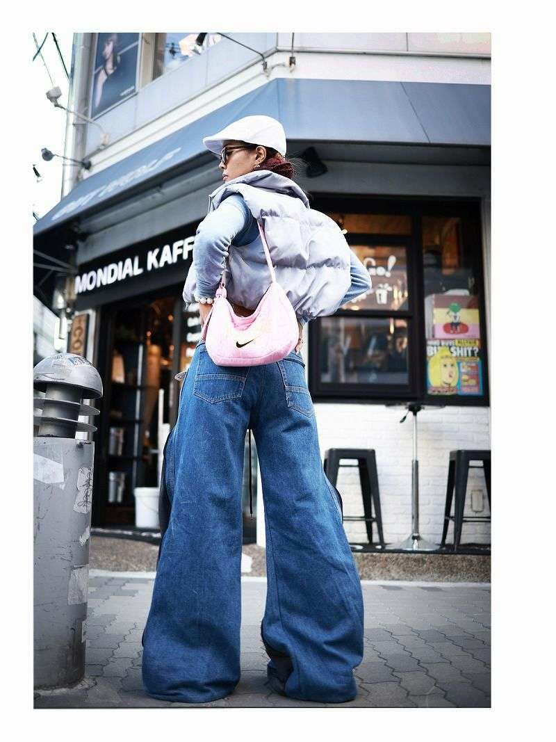 スーパーセール￥15800→￥14219！ NIKEジャージ×デニム再構築ワイド