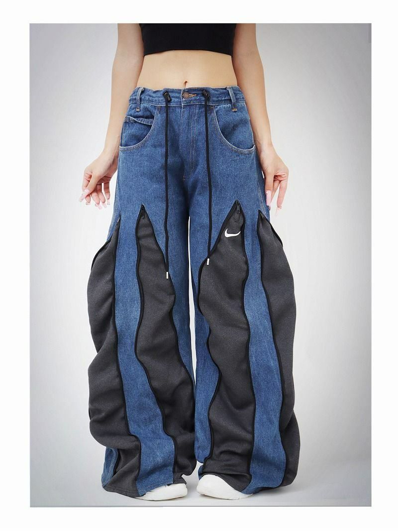 スーパーセール￥15800→￥14219！ NIKEジャージ×デニム再構築ワイド